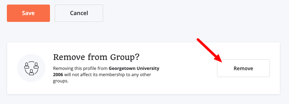 Remove member from group