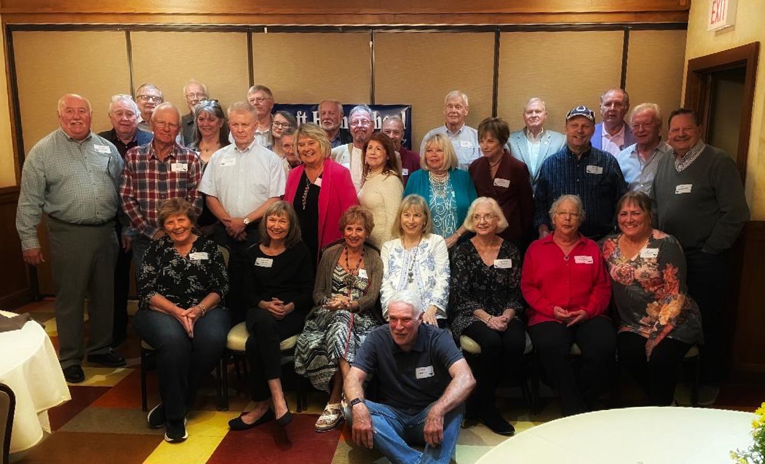 Members of the Taft High School class of &rsquo;69 together at a reunion event